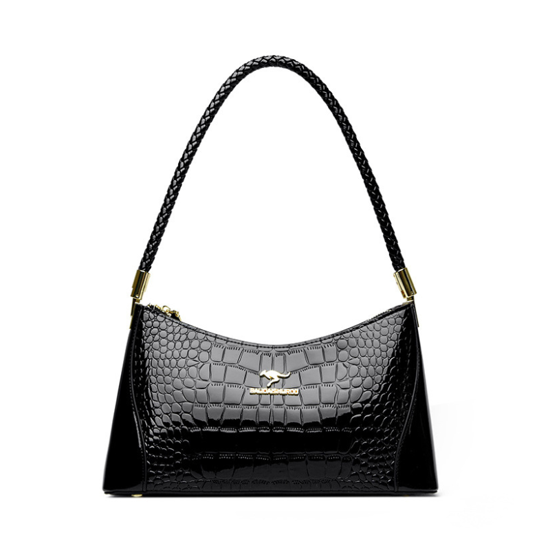 Croc Luxe Embossed Shoulder Bag