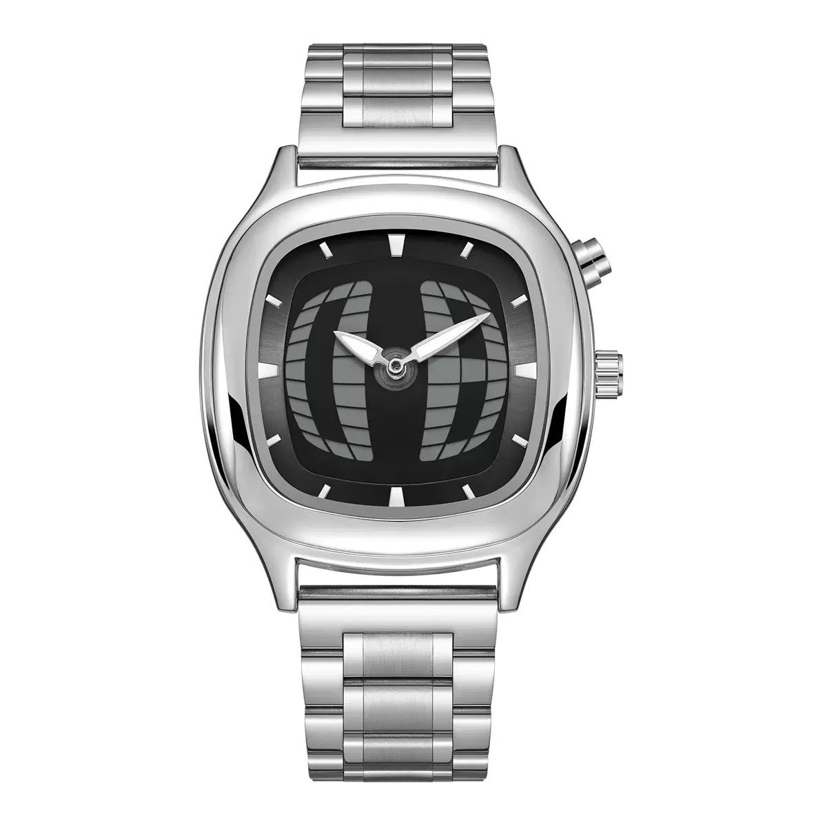 Retro Teal Dial Stainless Steel Watch