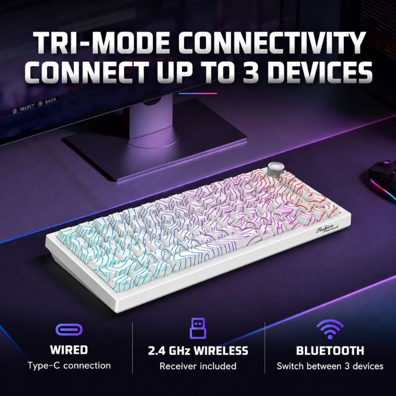 PulseGlow Tri-Mode Mechanical Keyboard
