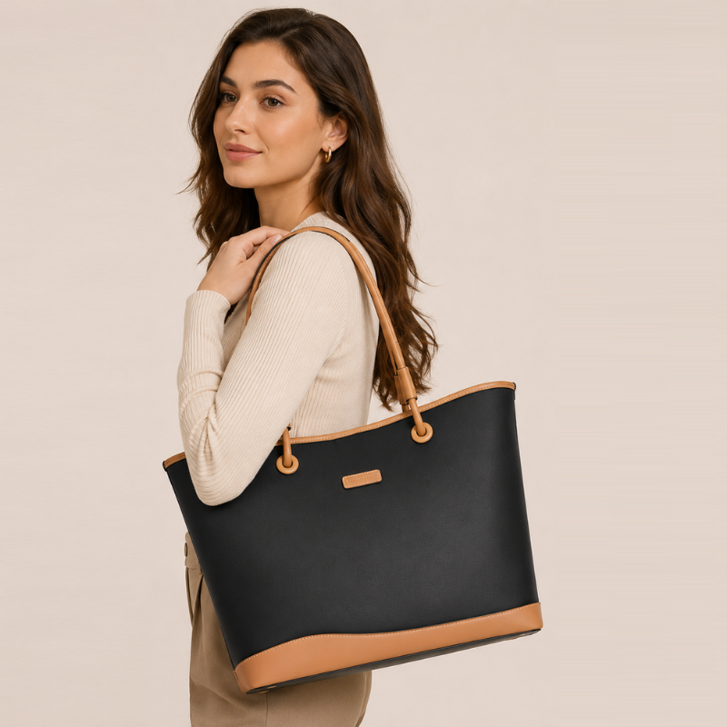 Dual Tone Carry Tote Bag