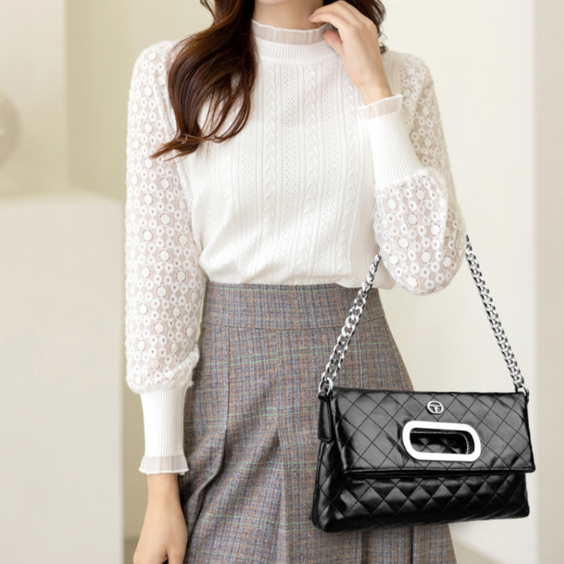 Flex Fold Genuine Leather Shoulder Bag