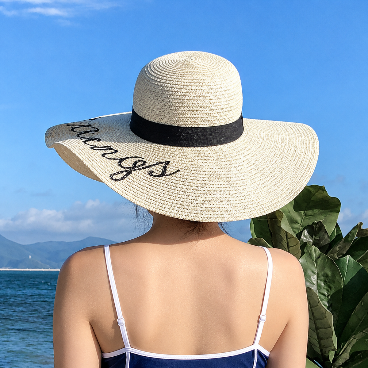 Woven Wide Brim Summer Straw Hat
