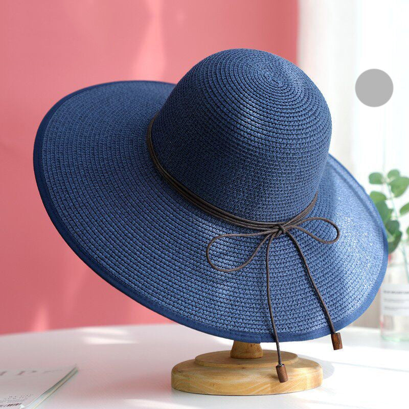 Coastal Bow Wide Brim Straw Hat