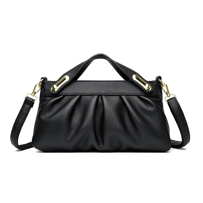 Pleated Luxe Handle Handbag