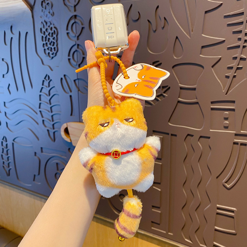 Lazy Cat Plush Bag Charm
