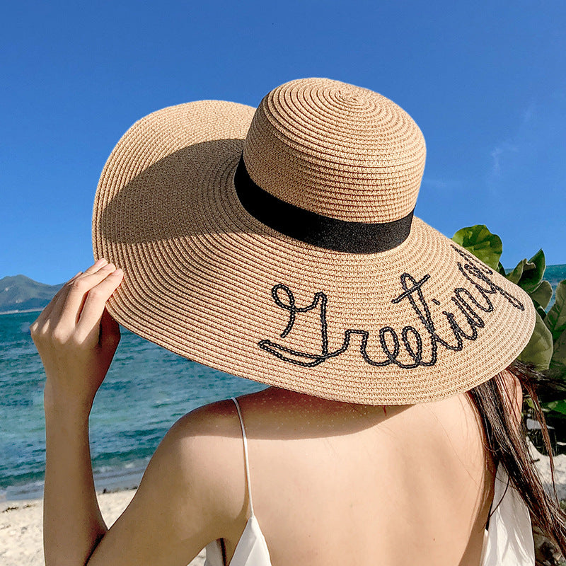 Woven Wide Brim Summer Straw Hat
