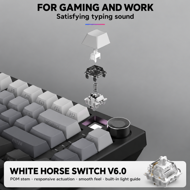 PulseGlow Tri-Mode Mechanical Keyboard