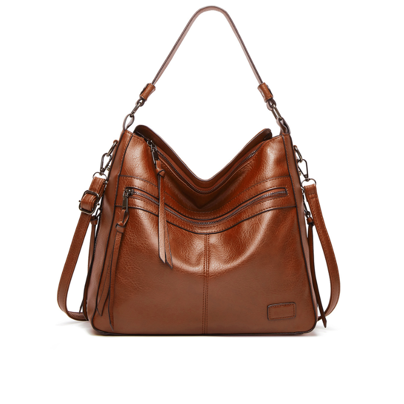 Vintage Multi-Zip Women’s Shoulder Bag