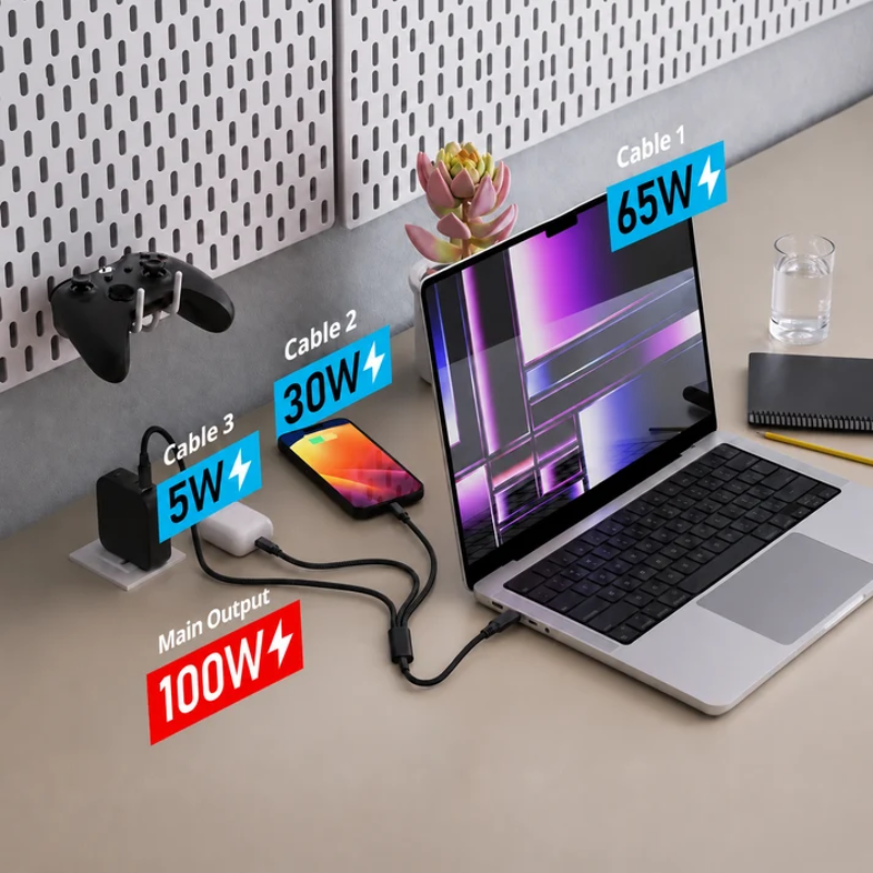 Hydra 100W Triple Power Cable