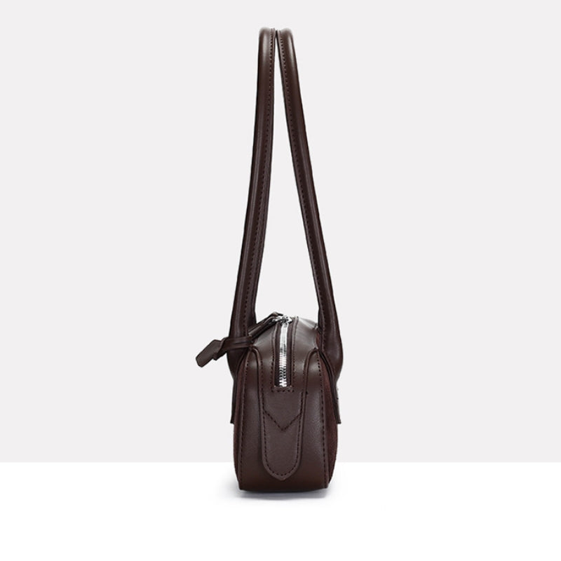 Women's Minimalist Suede Texture Cylinder Shoulder Bag