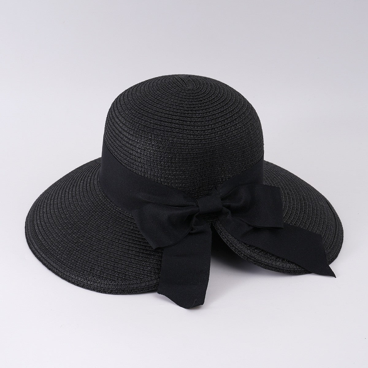 Elodie Bow-Tie Split Brim Straw Hat