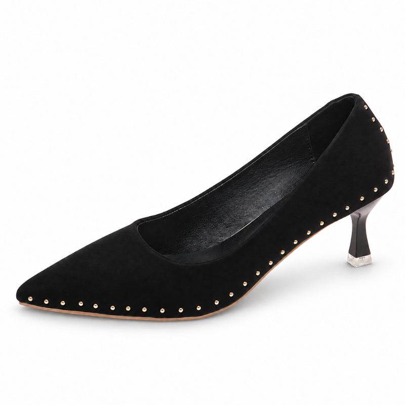Edge Crystal Trim Pumps
