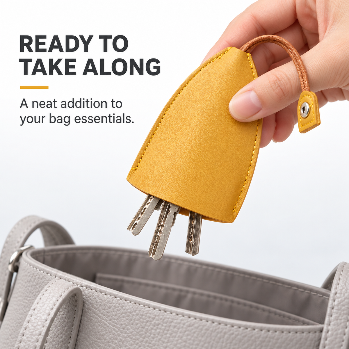 Compact Leather Key Holder Pouch