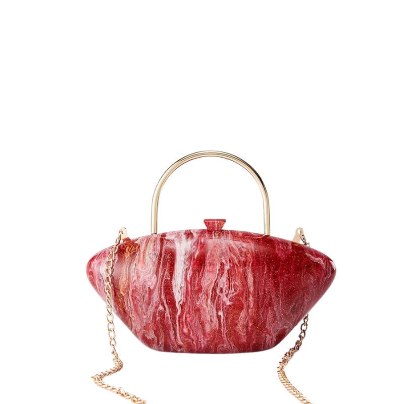 Crimson Nebula Clutch Bag