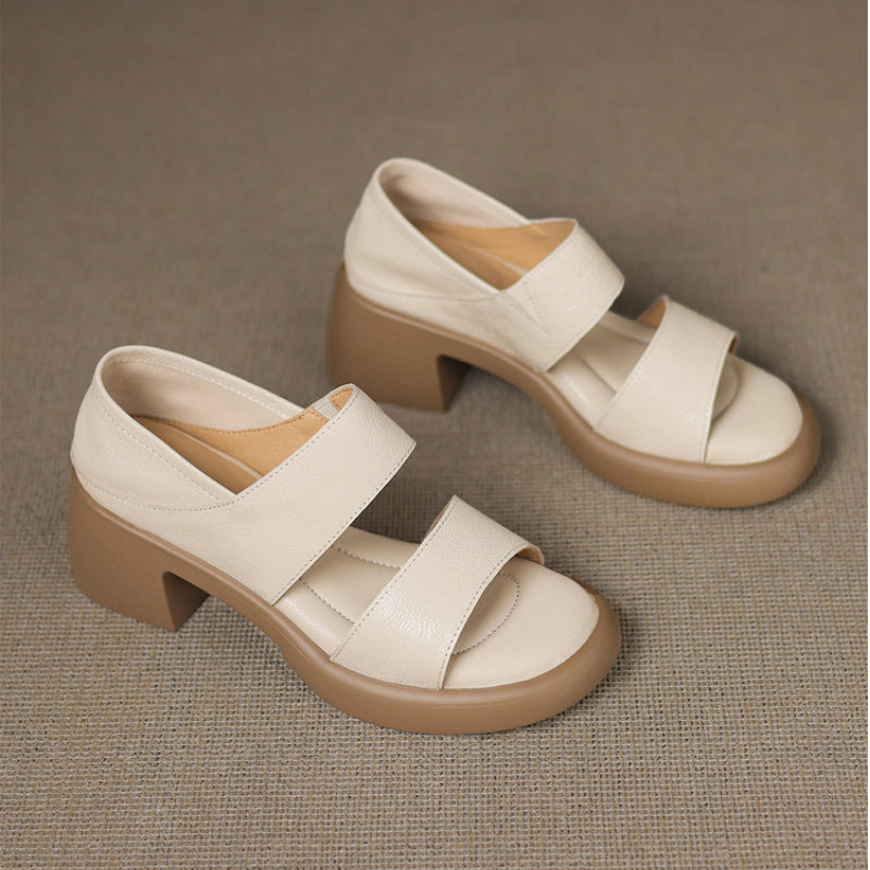 Valora Peep-Toe Heel Sandals