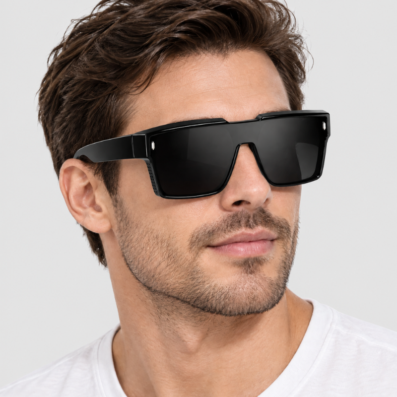 Classic Polarized Square Frame Sunglasses