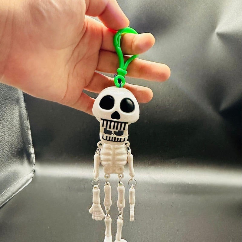Pull-String Skeleton Keychain