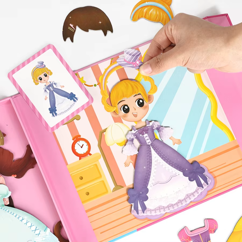 Cute Magnetic Dress-Up Doll Set for Kids
