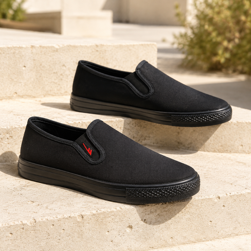 NoirClassic Canvas Sneakers