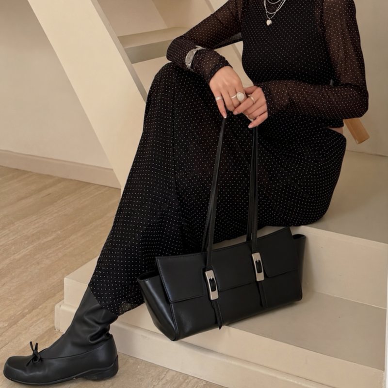 Valencia Curve Buckle Shoulder Bag