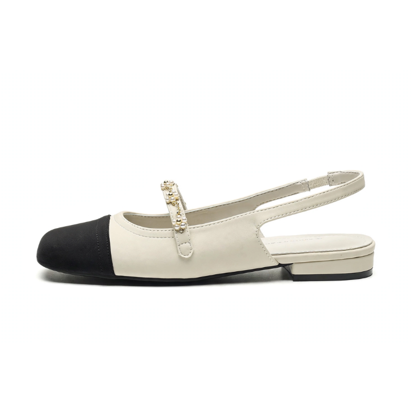 Pearl Accent Contrast Pumps