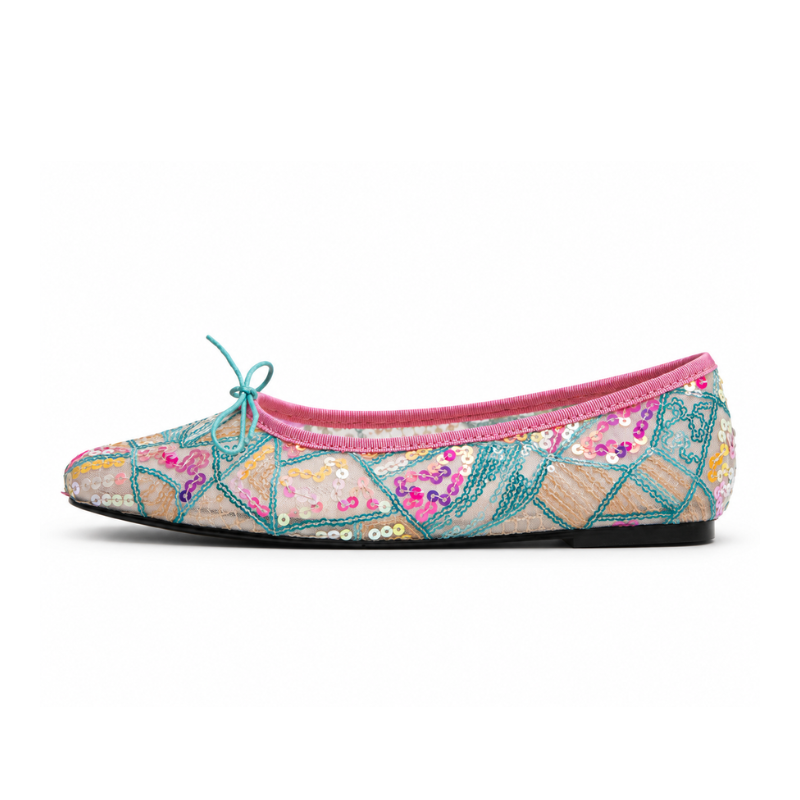 Seraphine Floral Lace-Up Pumps