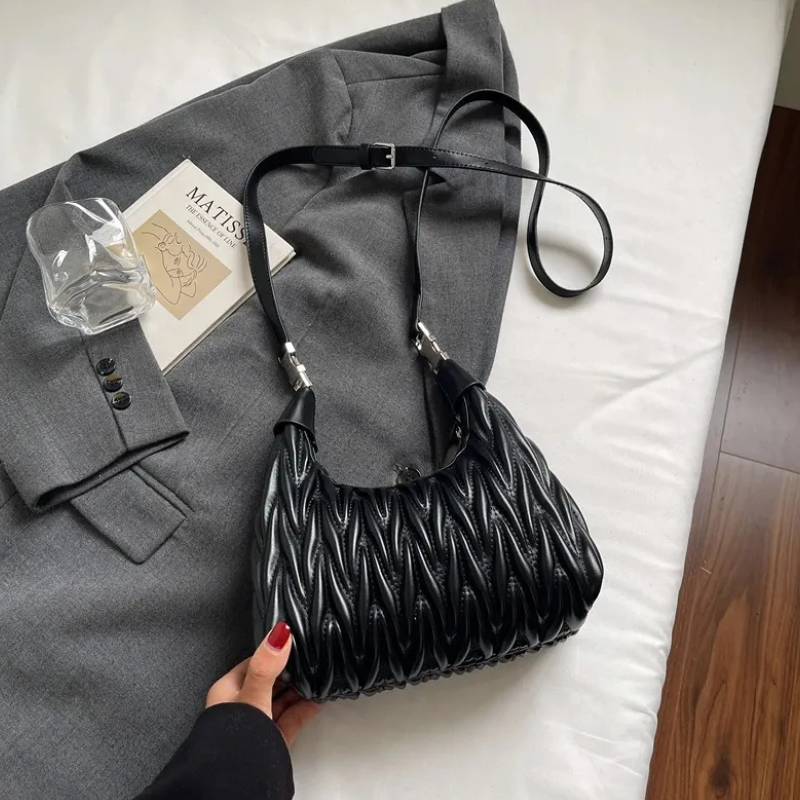 Crystal Pleat Women’s Shoulder Bag