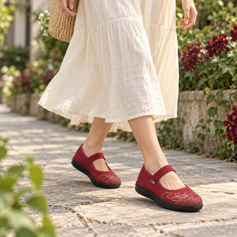 Meilin Embroidered Floral Pumps