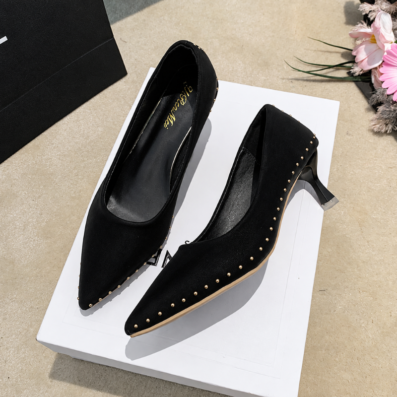 Edge Crystal Trim Pumps