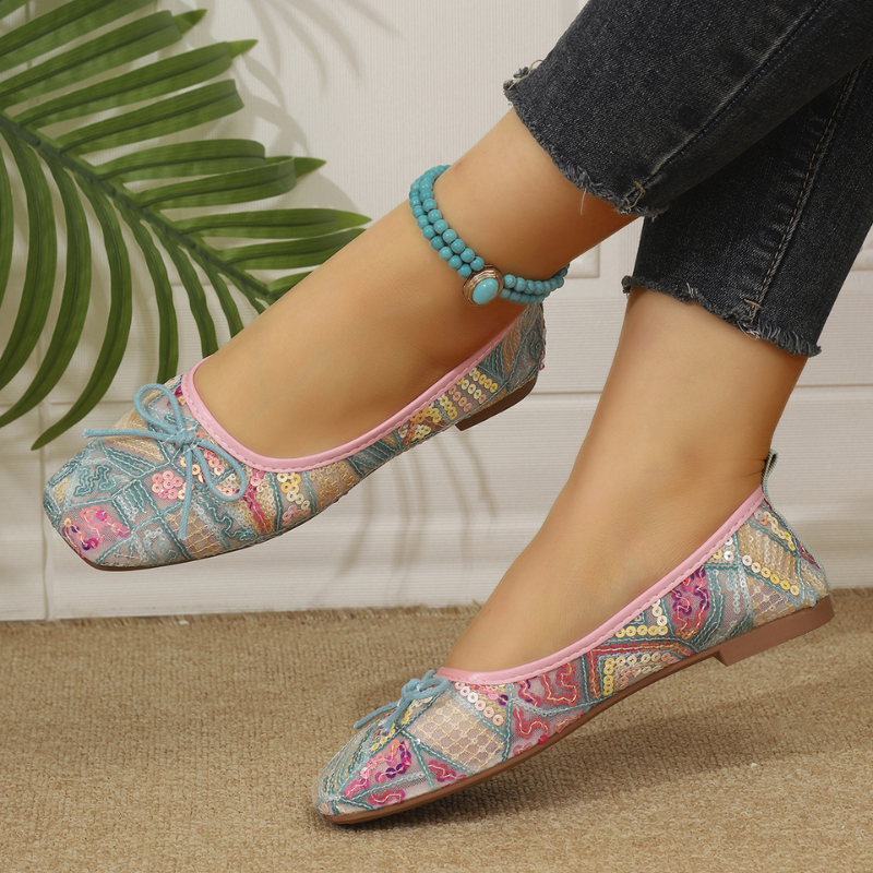 Seraphine Floral Lace-Up Pumps