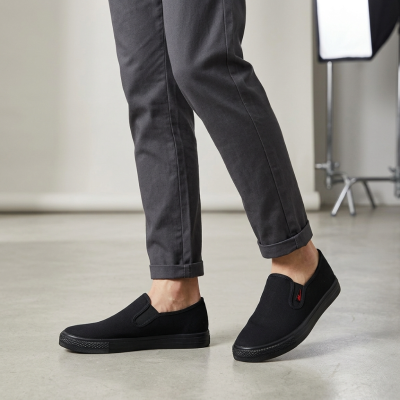 NoirClassic Canvas Sneakers