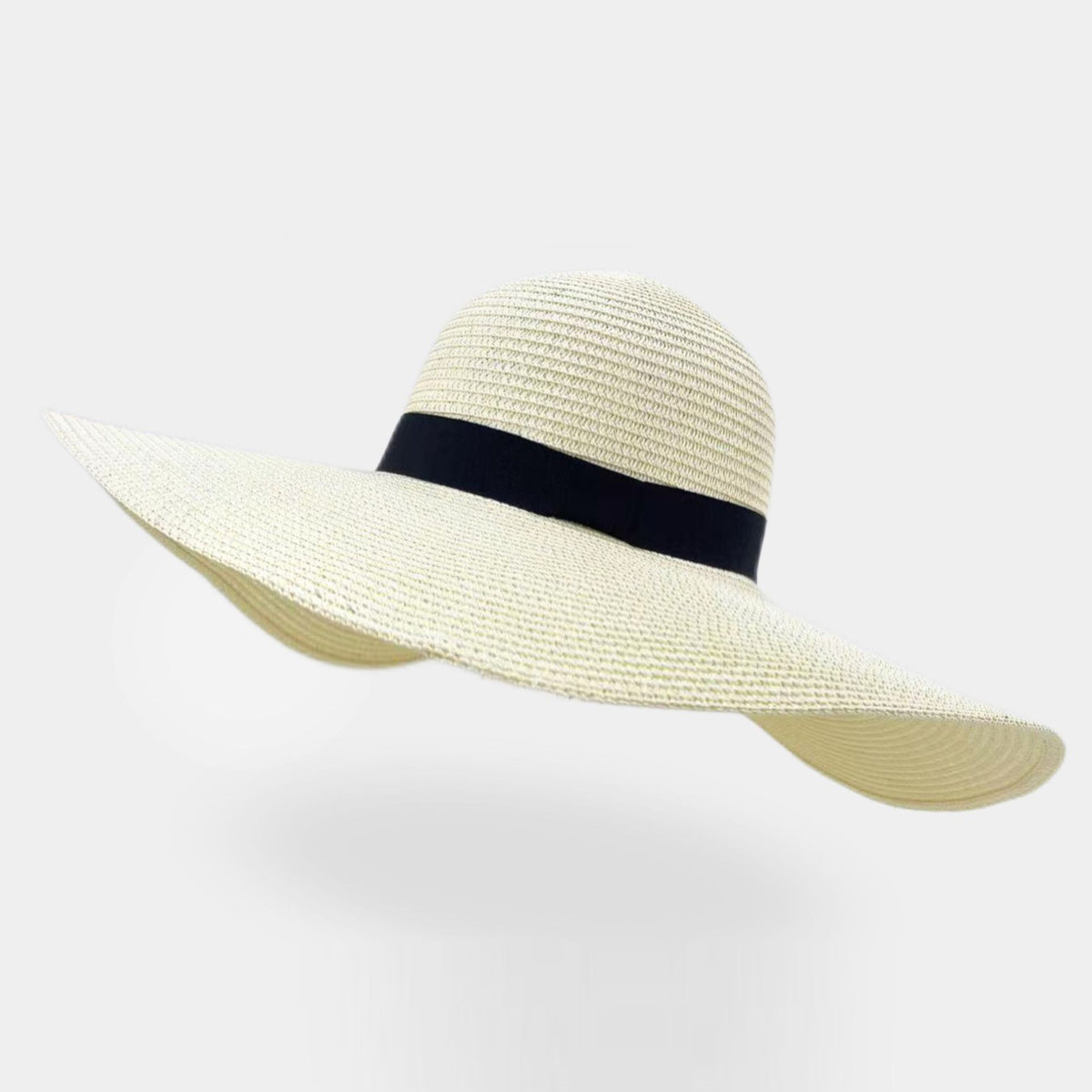 Marina Wide-Brim Straw Beach Hat