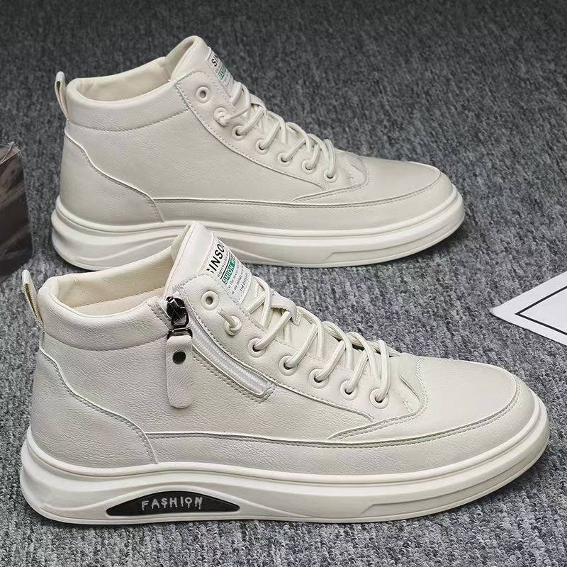 Men's Rugged Side-Zip Mid-Rise Streetwear Sneakers