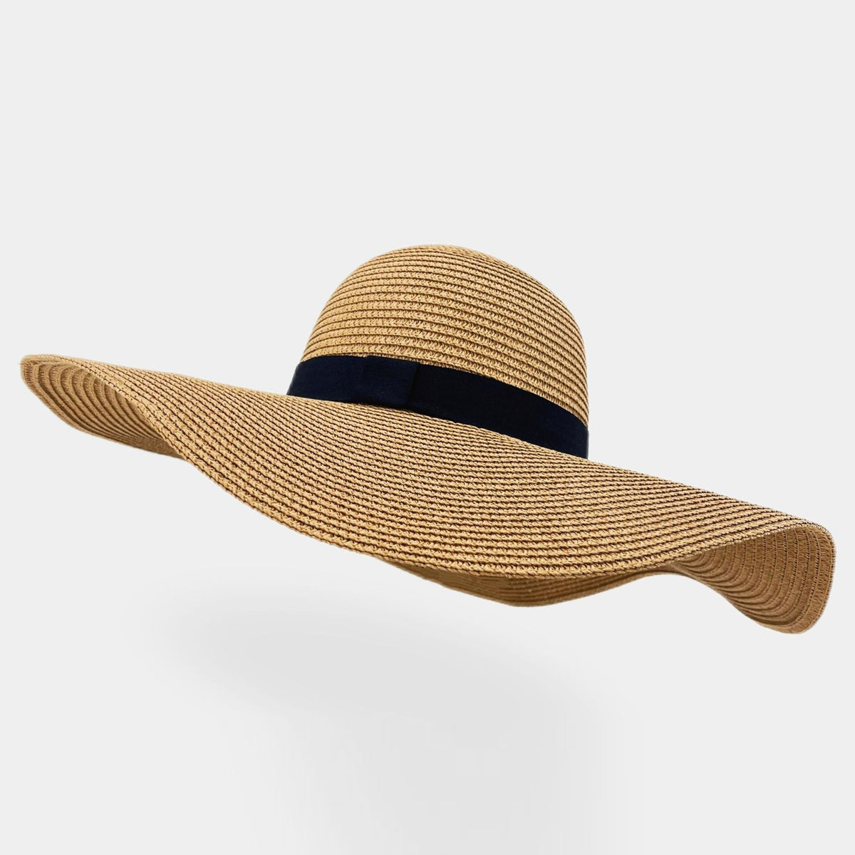 Marina Wide-Brim Straw Beach Hat