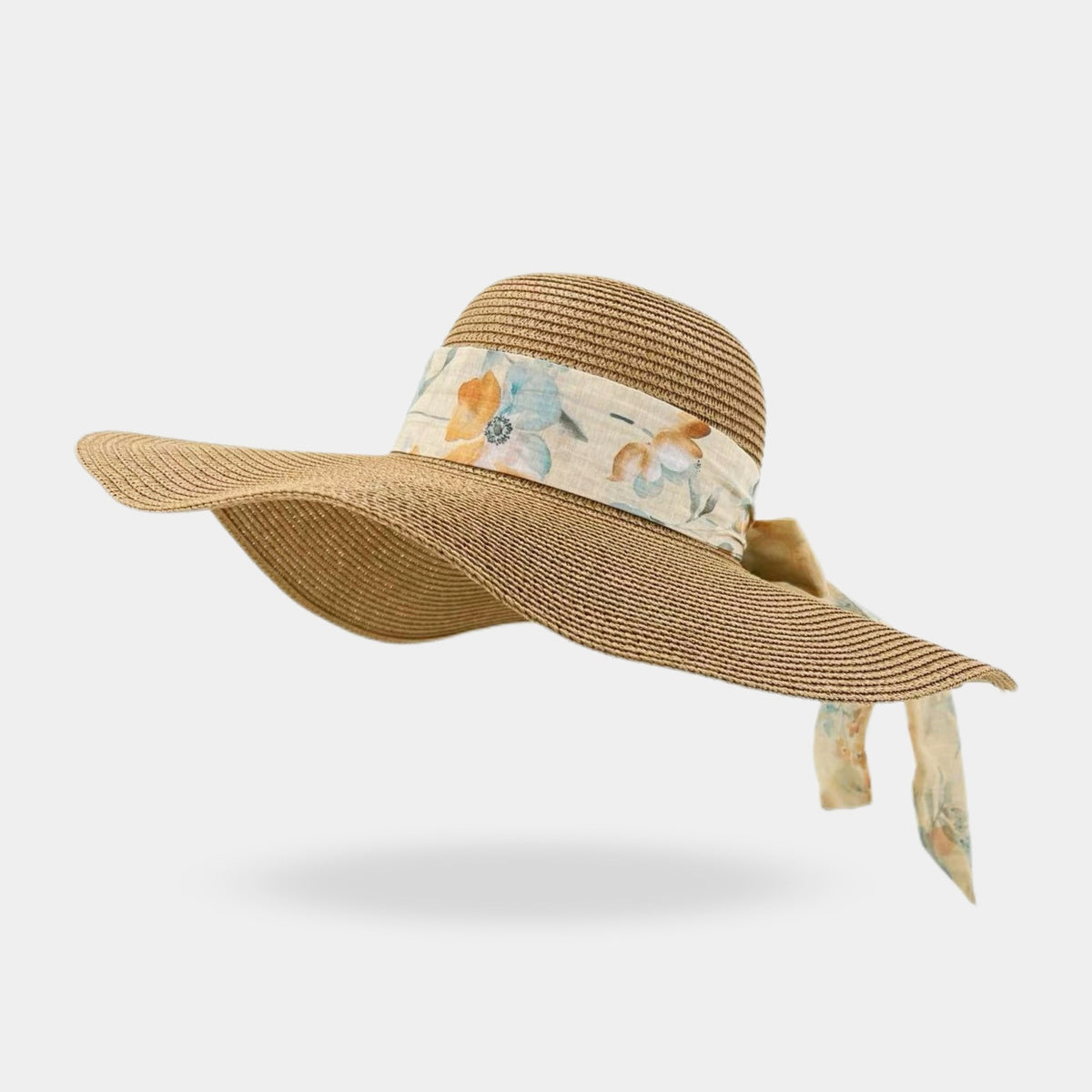 Marina Wide-Brim Straw Beach Hat