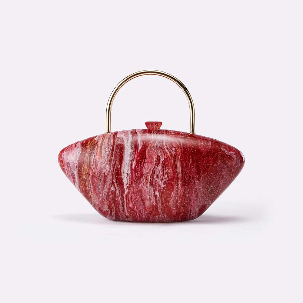 Crimson Nebula Clutch Bag