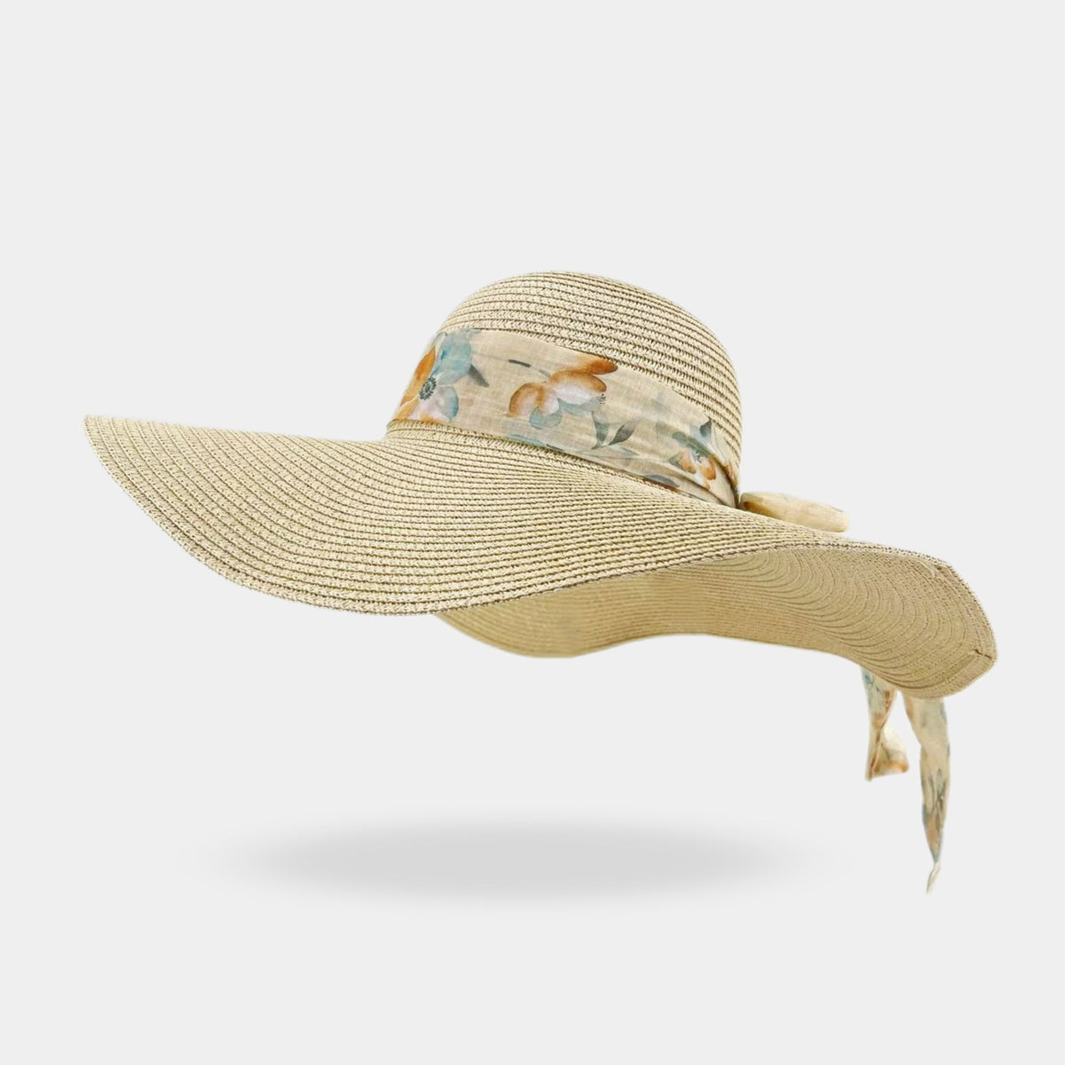 Marina Wide-Brim Straw Beach Hat
