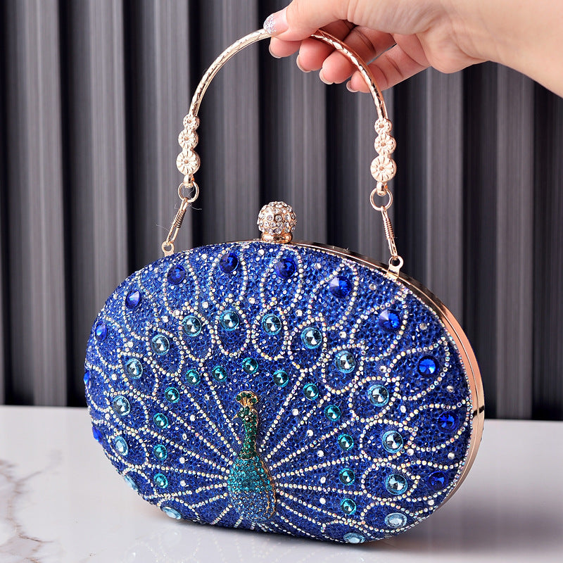 Peacock Diamond  Evening Clutch