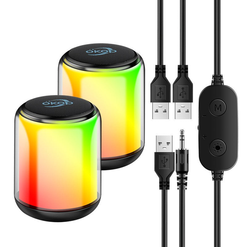 RGB Glow Cylinder Bluetooth Speaker