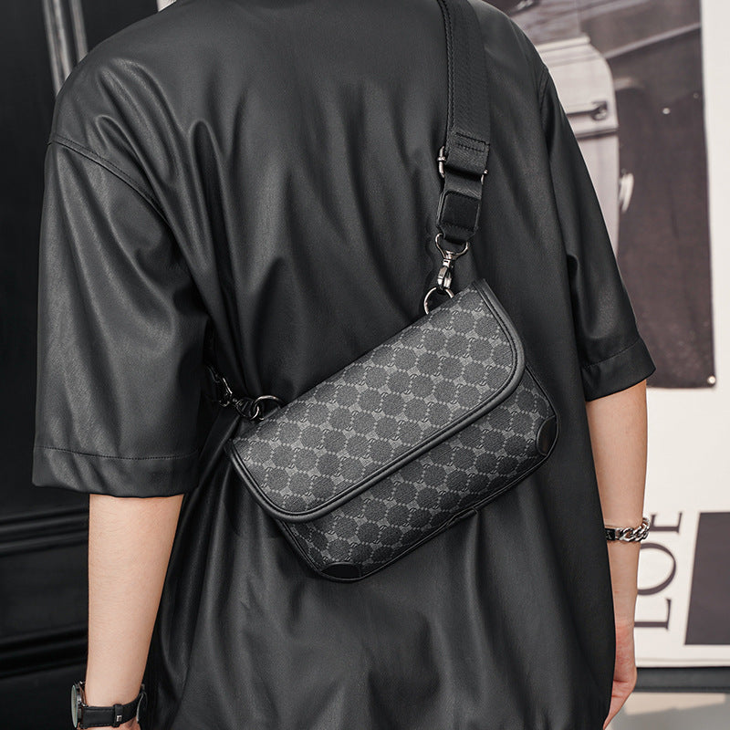 Trendy  Plaid Tiger Head  Crossbody Bag