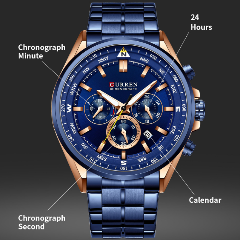 Orion Prestige Calendar Stainless Steel Men’s Watch