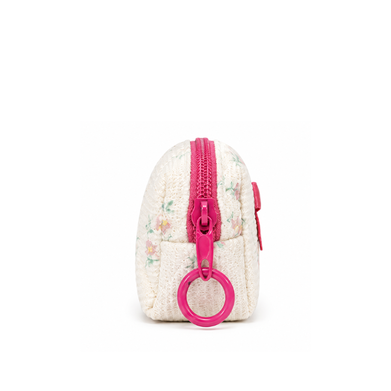 Floral Bow Mini Makeup Bag
