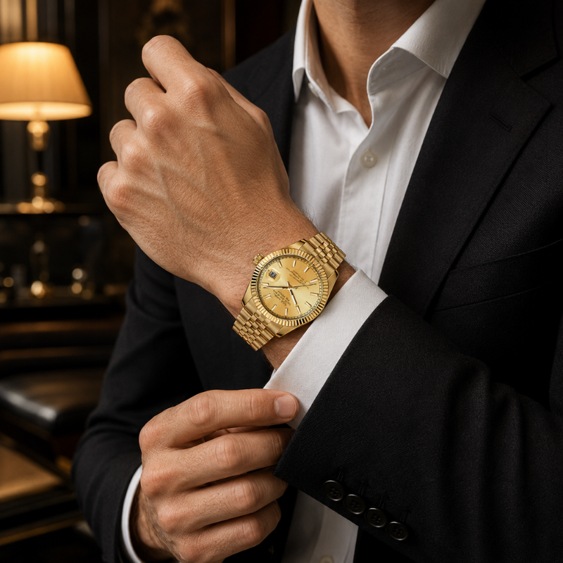 Gold Date Classic Watch