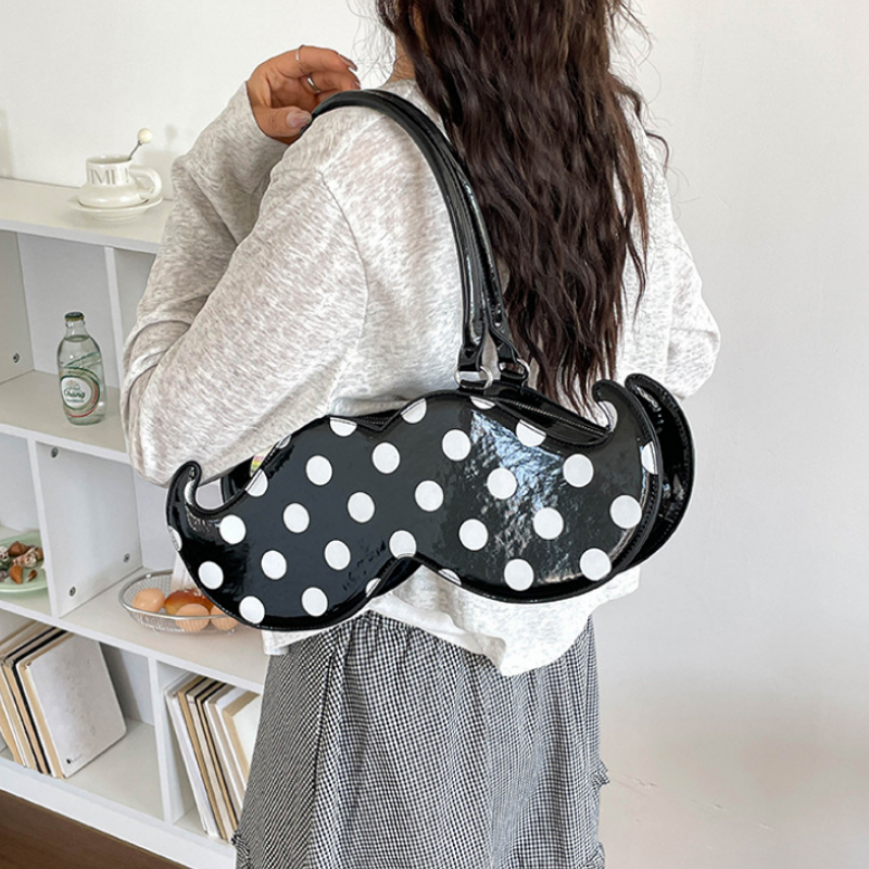 Polka Dot Statement Shoulder Bag