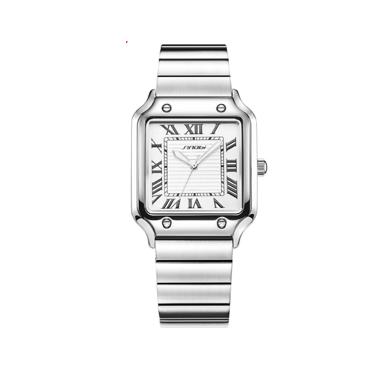 Roman Square Steel Men’s Watch