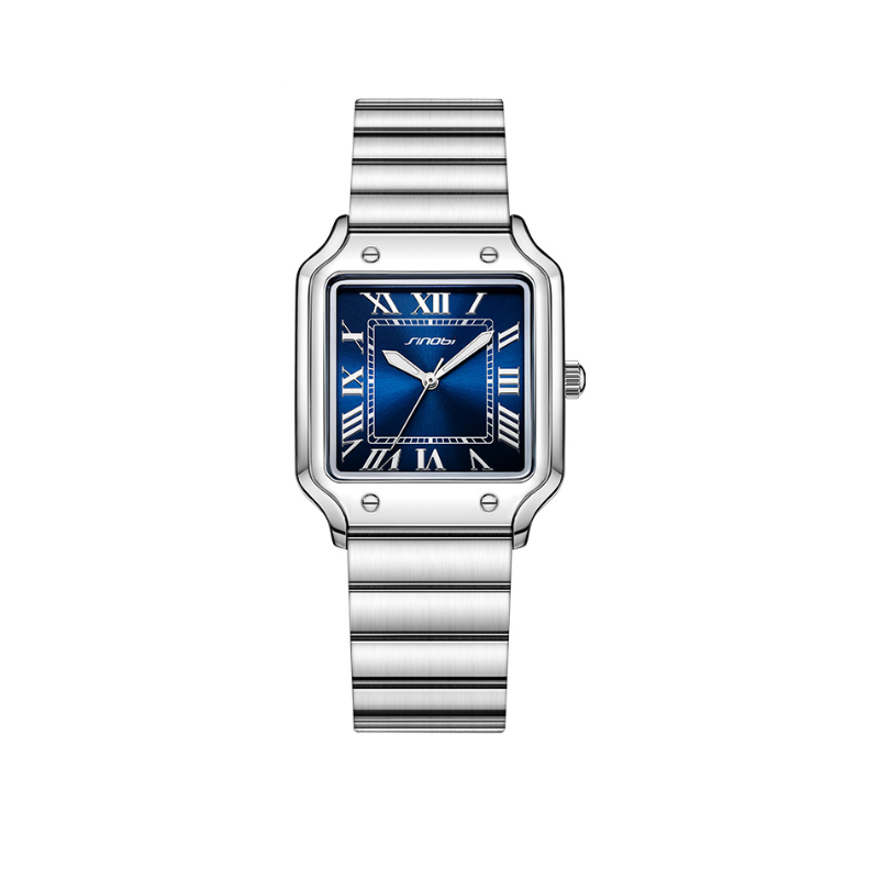Roman Square Steel Men’s Watch