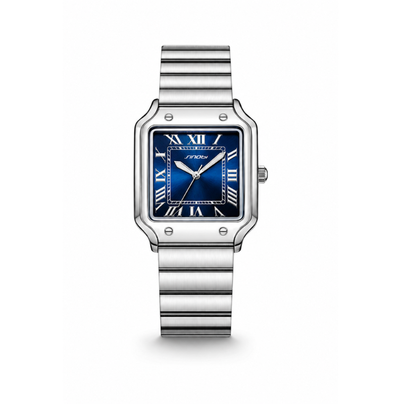 Roman Square Steel Men’s Watch