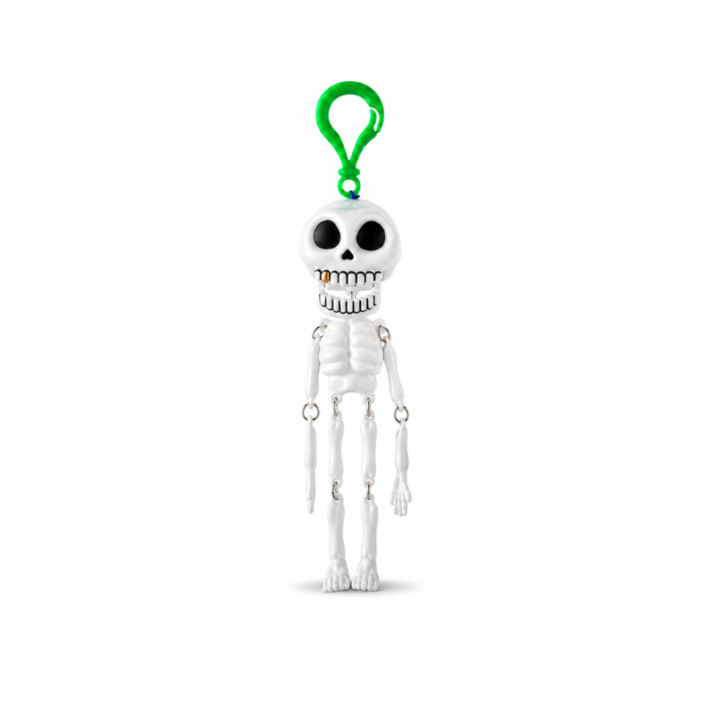 Pull-String Skeleton Keychain