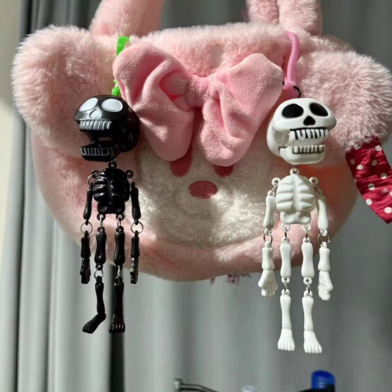 Pull-String Skeleton Keychain