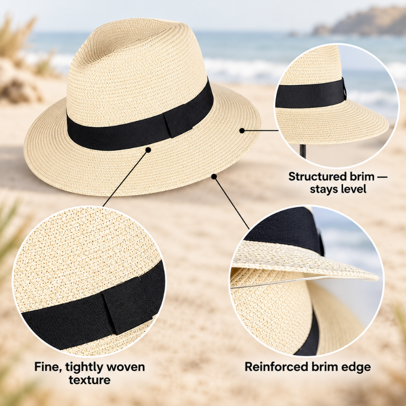 Classic Woven Fedora Straw Hat